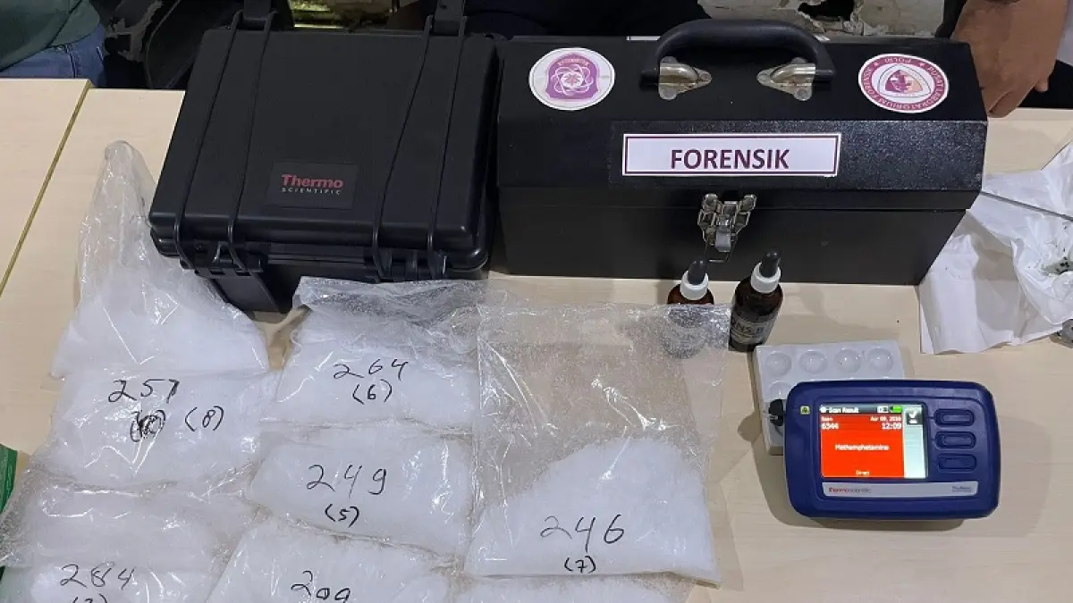 Barang bukti narkoba jenis sabu yang berhasil diamankan petugas.(ISTIMEWA)
