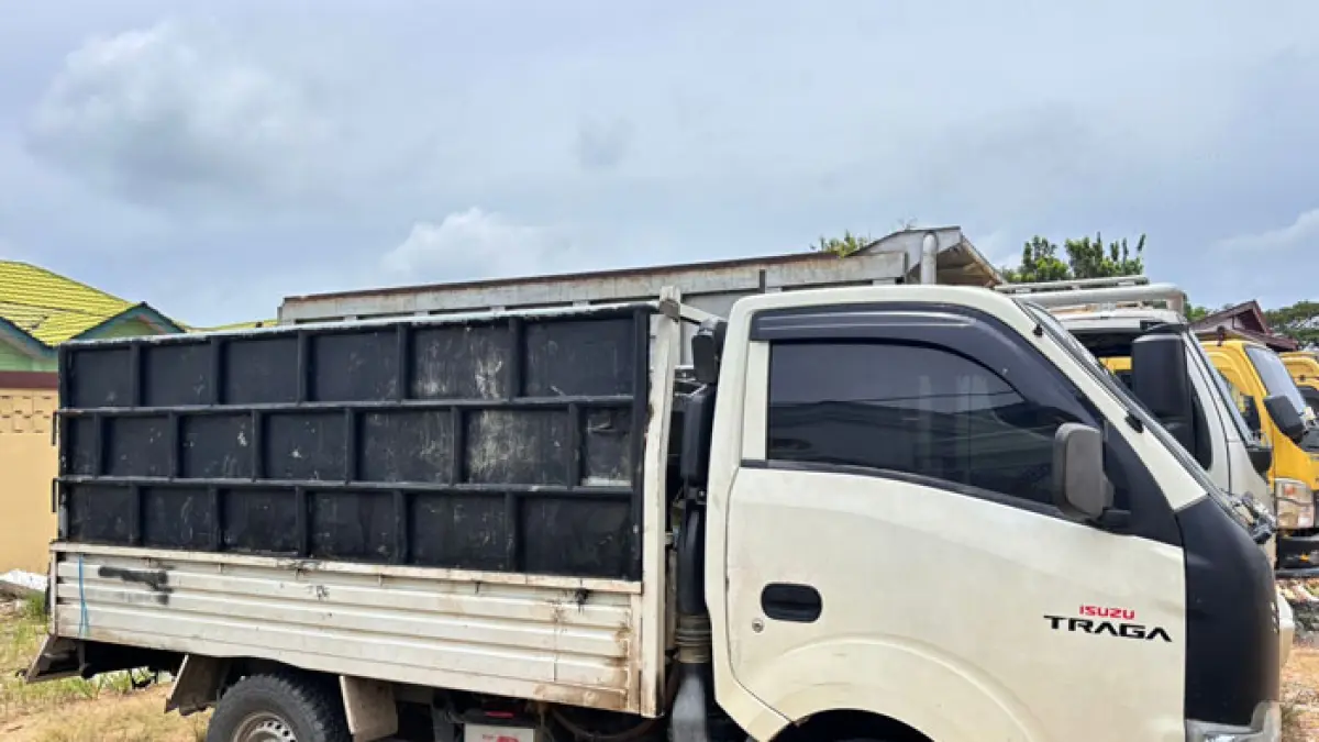 Mobil jenis pick up berisikan BBM jenis bio solar saat diamankan Polres Inhu, Senin (13/4/2026). (Humas Polres Inhu untuk Riaupso.co)