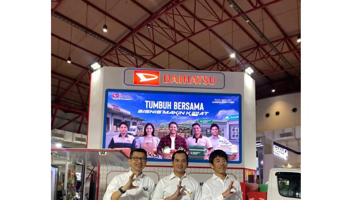 Pembukaan Booth Daihatsu oleh jajaran manajemen Daihatsu pada ajang pameran GAIKINDO Indonesia International Commercial Vehicle Expo di JIExpo Kemayoran, Jakarta, Rabu (8/4/2026).&nbsp;(Daihatsu untuk riau pos)
