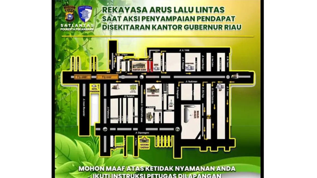 Rekayasa Lalu Lintas. (Satlantas Polresta Pekanbaru)