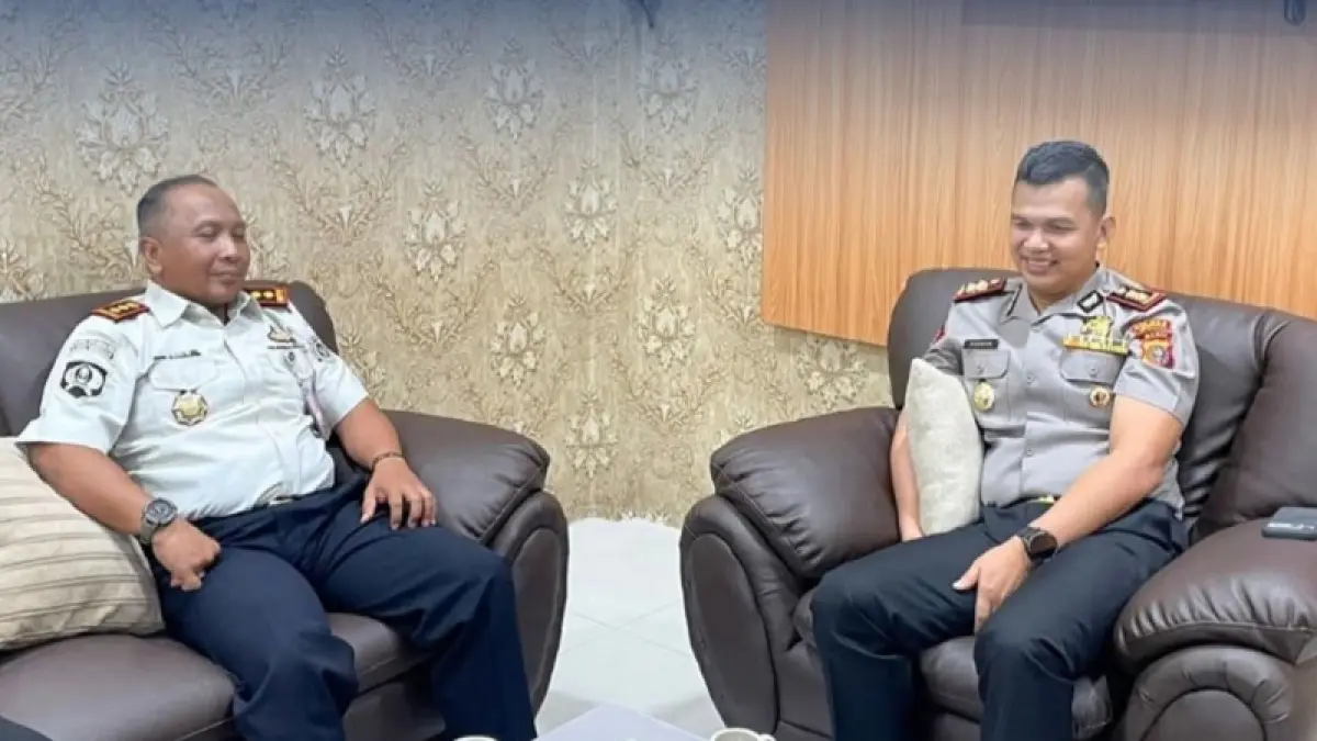 Kepala Lapas Kelas IIA Bengkalis &nbsp;Priyo Tri Laksono melakukan pertemuan bersama Kapolres AKBP Fahrian Saleh Siregar pada, Selasa (15/4/2026). (Lapas Kelas IIA Bengkalis)