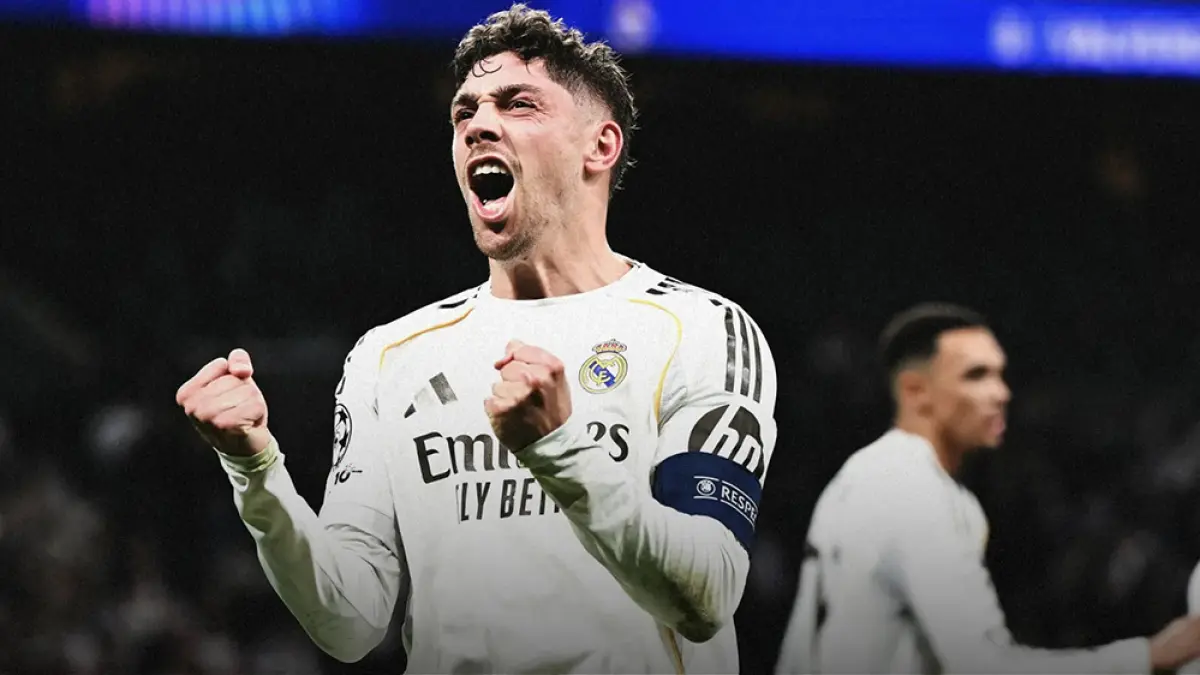 Federico valverde, Gelandang Real Madrid. (Juan Manuel Serrano/Getty Image)