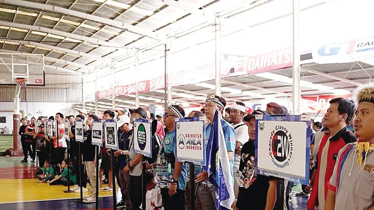 Ratusan anggota dari 21 Daihatsu Official Club saat mengikuti turnamen  pada 12 April 2026 lalu di Sunter,  Jakarta Utara. (DAIHATSU UNRUK RIAU POS)
