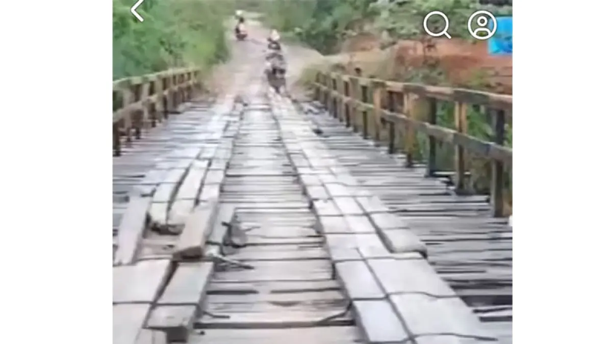 Jembatan Lubuk Agung-Sungai Sarik di Kampar Kiri. (ISTIMEWA)