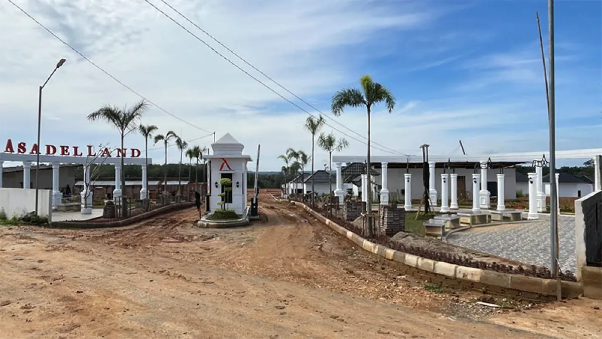 Perumahan Asadel Land di  Kelurahan Sungai Jering Kecamatan Kuantan Tengah menggesa pembangunan, Jumat (17/4/2026). (DESRIANDI CANDRA)