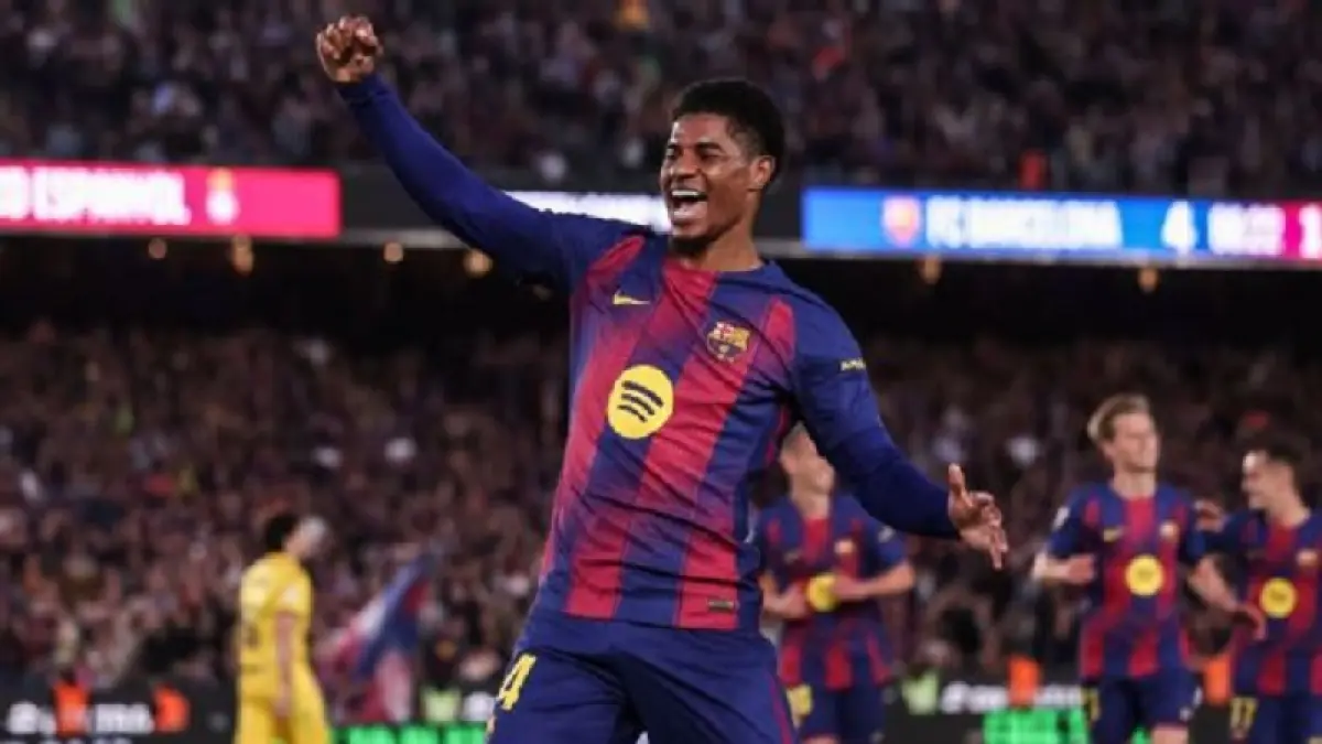 Penyerang Timnas Inggris Marcus Rashford telah menikmati masa peminjaman yang sukses di Barcelona. (Javier Borrego/Europa Press via Getty Image)