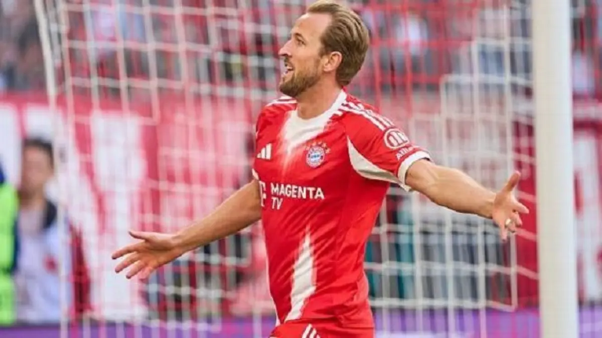 Harry Kane telah mencetak 32 gol musim ini di Bundesliga, terbanyak oleh seorang pemain di 5 liga top Eropa musim ini. (Getty Image)