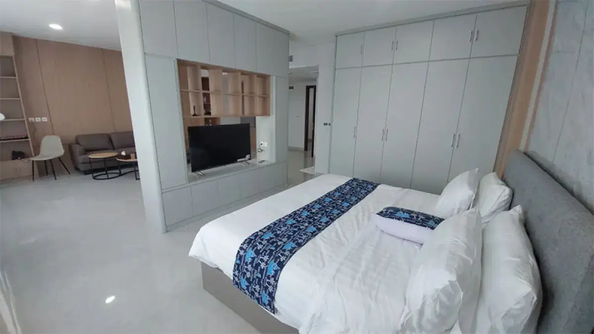 Kamar VIP asrama haji Banten Grand El Hajj, di Cipondoh, Kota Tangerang. (Ryandi Zahdomo/JawaPos.com)

