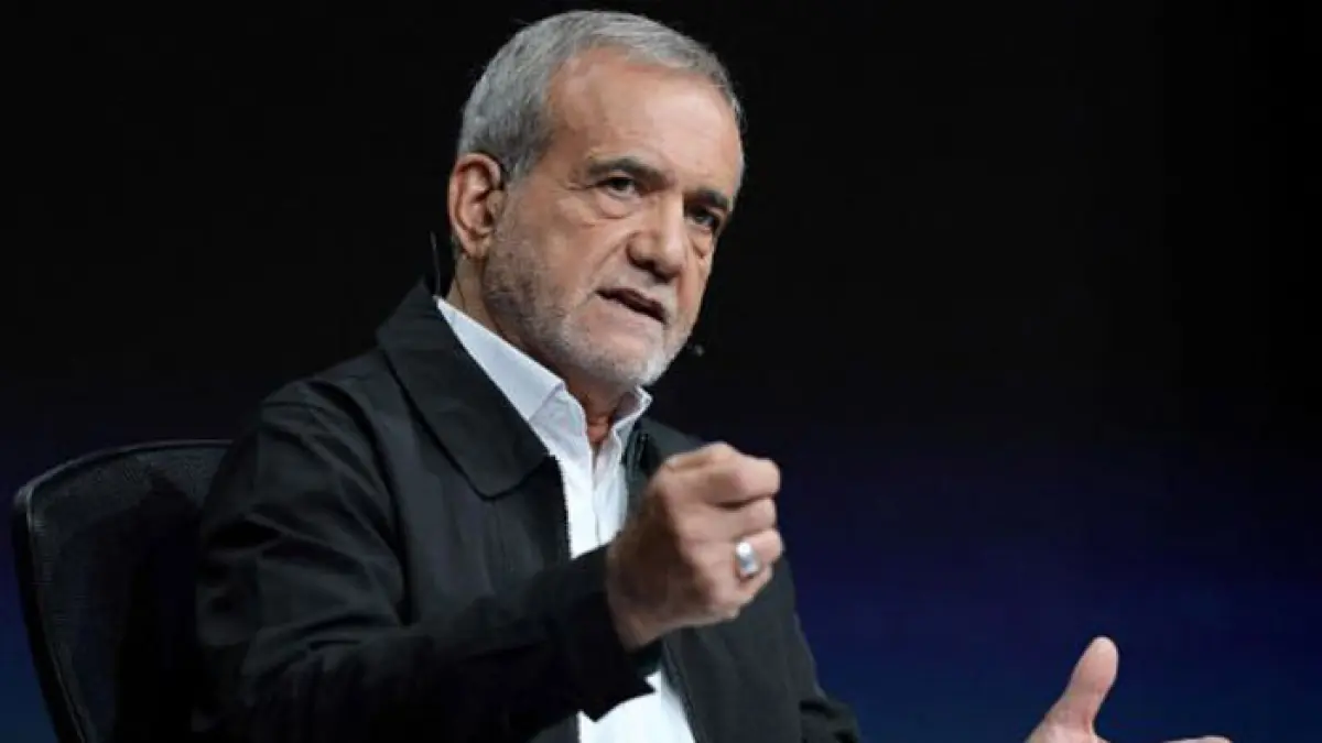 Presiden Iran Pezeshkian. (X/@MarioNawfal)