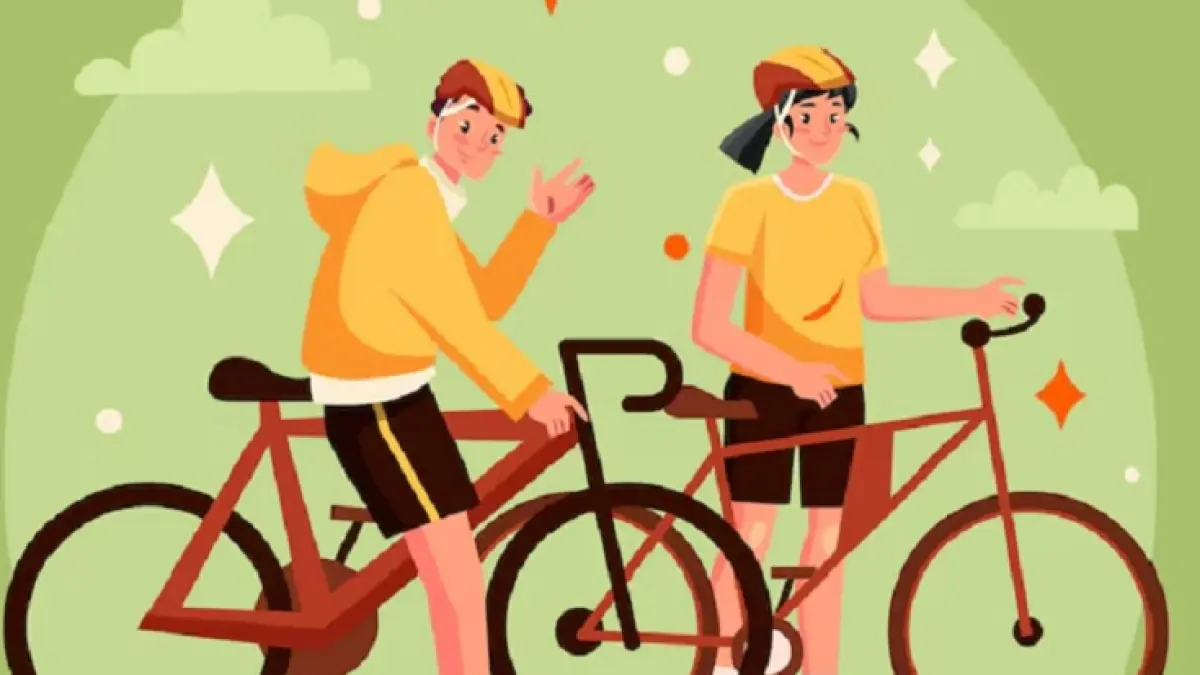 ilustrasi orang yang bersepeda. (Freepik)