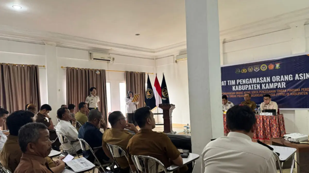 Kegiatan Rapat Timpora Kabupaten Kampar yang digelar Selasa (21/4/2026). (Humas Imigrasi Pekanbaru untuk Riaupos.co)