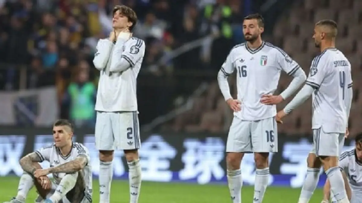 Italia gagal lolos kualifikasi Piala Dunia bulan lalu. (Claudio Villa-FIGC/FIGC via Getty Images)