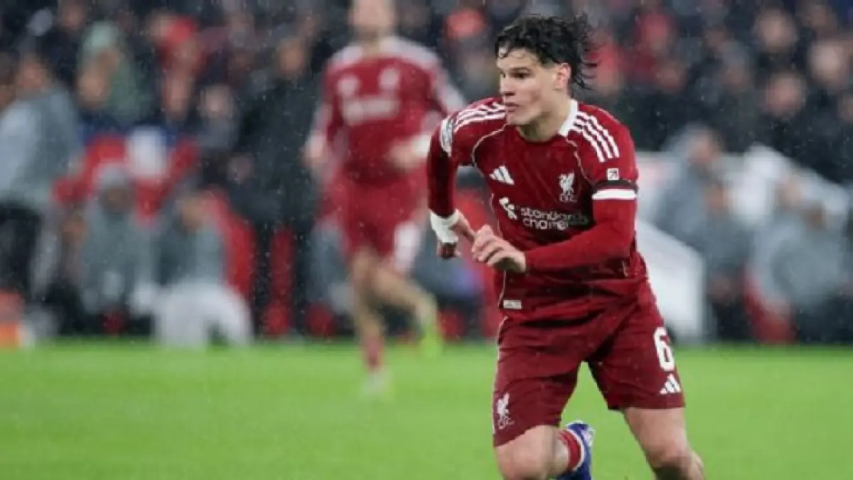 Liverpool berada di posisi kelima di Liga Primer saat ini. Pemain Liverpool Milos Kerkez mengatakan kemenangan atas Everton memberikan dorongan besar sebelum pertandingan melawan Crystal Palace. (Richard Sellers/Sportsphoto/Allstar via Getty Images)
