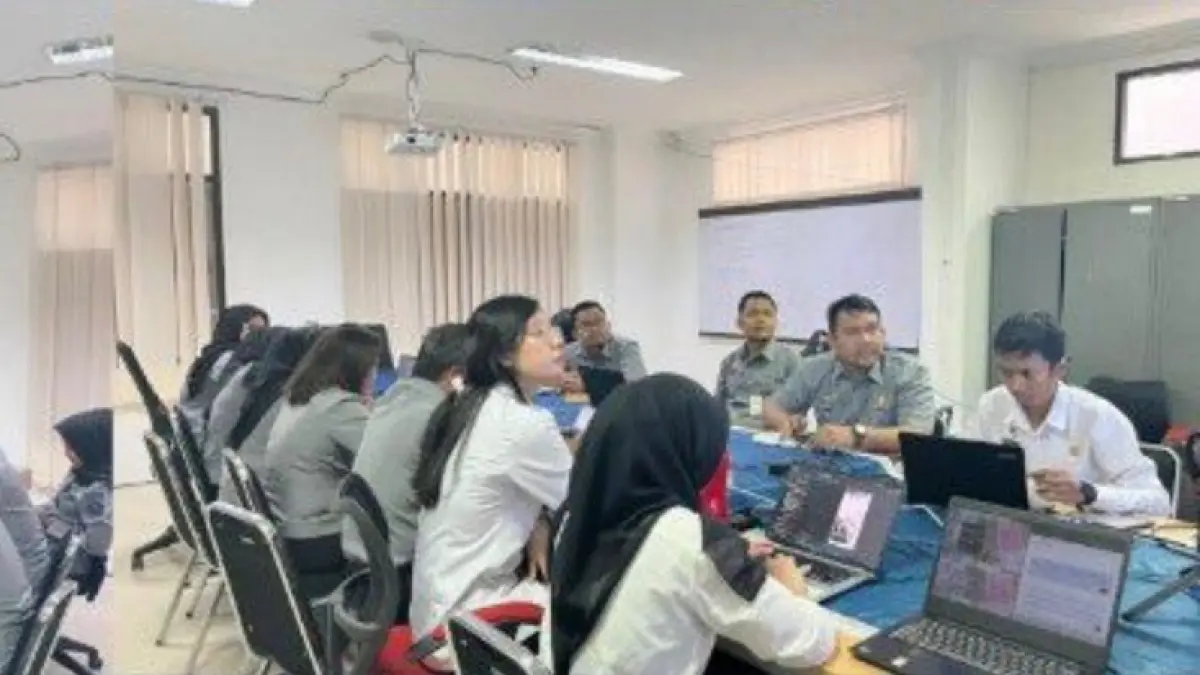 Divisi Pelayanan Hukum Kanwil Kemenkum Riau mengikuti kegiatan Penilaian Verifikasi Rencana Aksi Perjanjian Kinerja Program Kekayaan Intelektual Triwulan I Tahun 2026, Selasa (28/4/2026), (Humas Kanwil Kemenkum Riau)&nbsp;