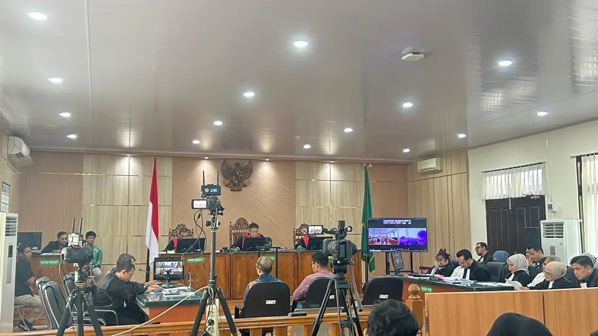 Dua pejabat Dinas PUPR Riau bersaksi di sidang perkara korupsi dengan terdakwa Abdul Wahid, Kamis (30/4/2026), ft hendrawan kariman