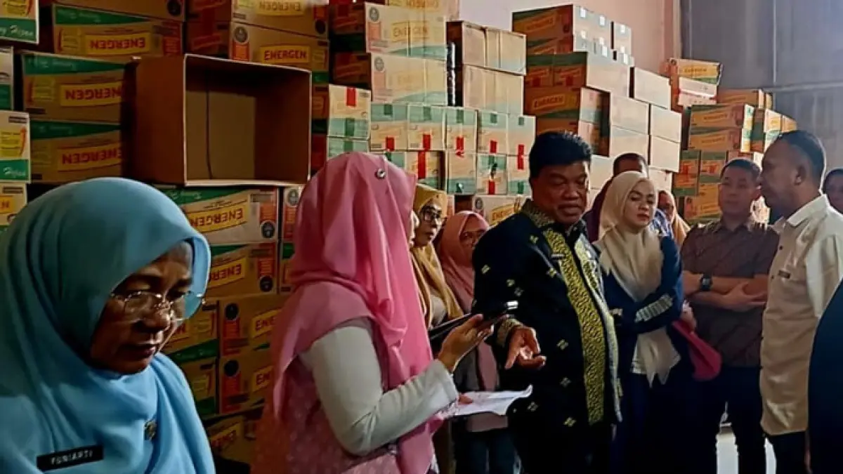 Satgas Saber Harga Pangan Kota Pekanbaru sidak distributor minyak goreng subsidi Minyakita. (Istimewa) 