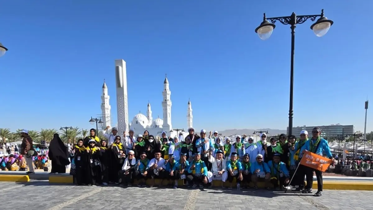 JCH Kuansing melakukan city tour di Kota Madinash, Sabtu (2/5/2026). (Kemenhaj Kuansing)