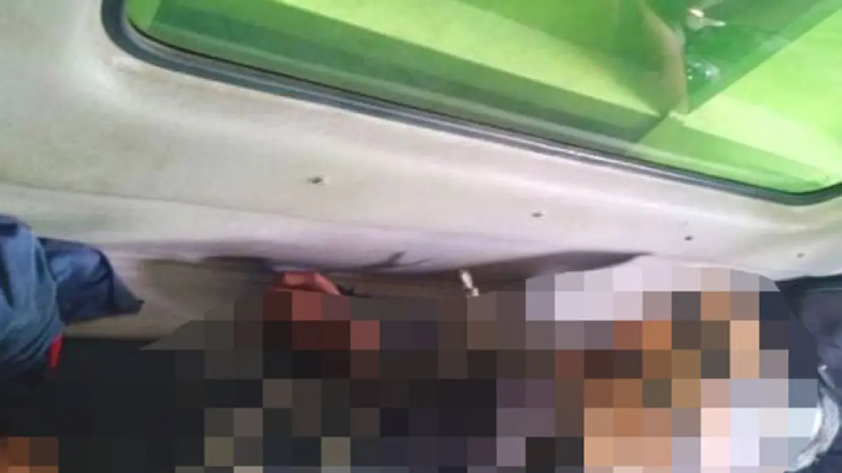 Penemuan mayat seorang pria yang tewas dalam kondisi mengenaskan di dalam kabin sebuah mobil truk, Ahad (3/5/2026) siang, di Jalan SM Amin Pekanbaru. (Polsek Payung Sekaki untuk Riaupos.co)