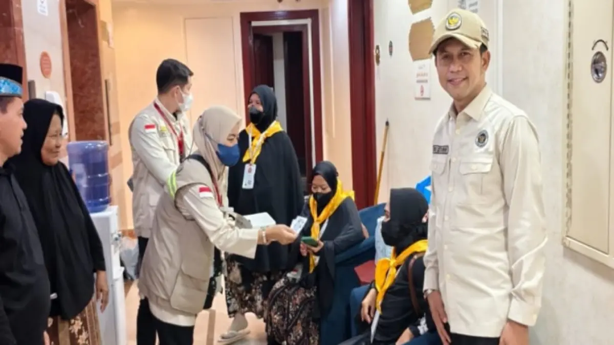 Seluruh jemaah calon haji Kabupaten Kampar yang tergabung dalam Kloter 05 dilaporkan dalam kondisi sehat, Rabu (6/5/2026). (Tim Nakes Untuk Riaupos.co)