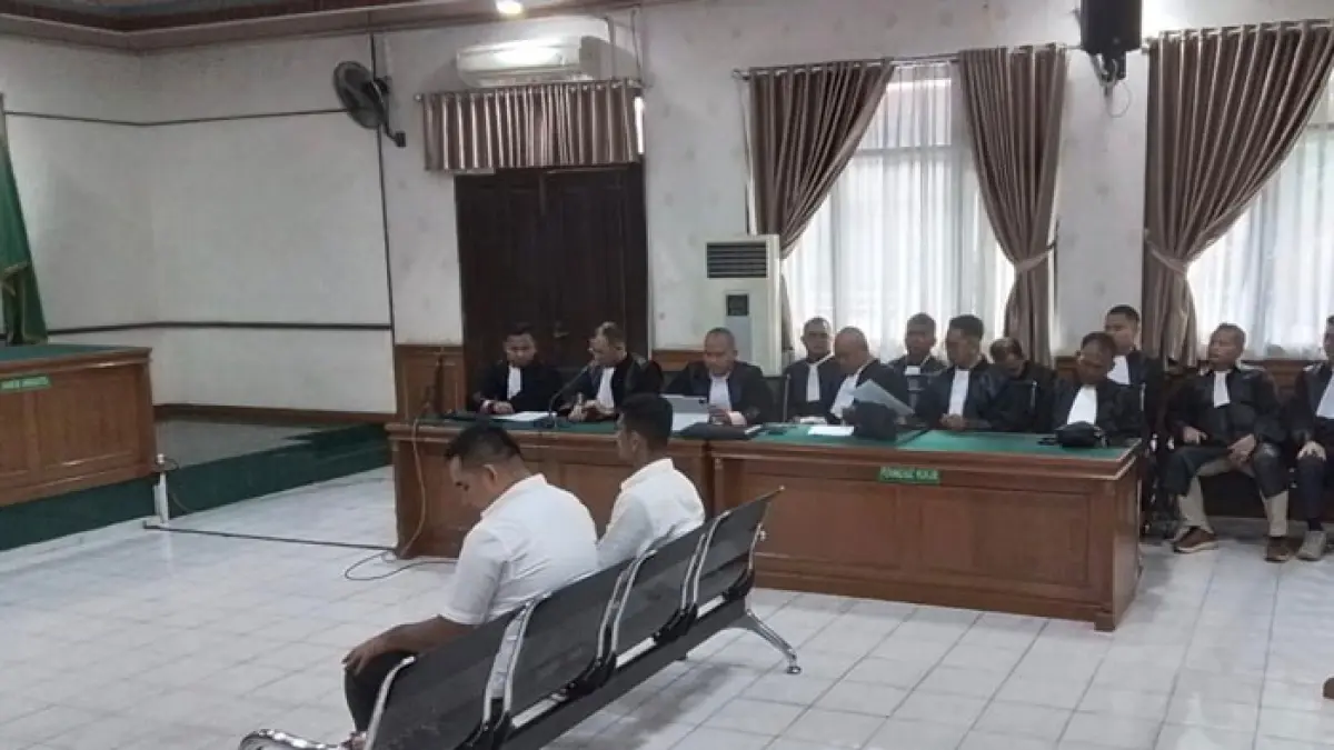 Sidang perkara korupsi Mantan Kuasa Hukum PT SPRH di Pengadilan Tipikor Pekanbaru, Jumat (8/5/2026). (Hendrawan Kariman untuk Riaupos.co)