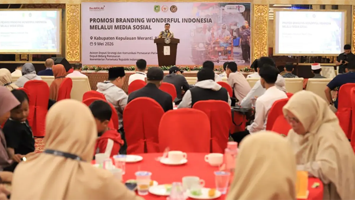 Kementerian Pariwisata RI Promosi Branding Wonderful Indonesia Melalui Media Sosial di Kepulauan Meranti, Sabtu (9/5/2026). (ISTIMEWA)