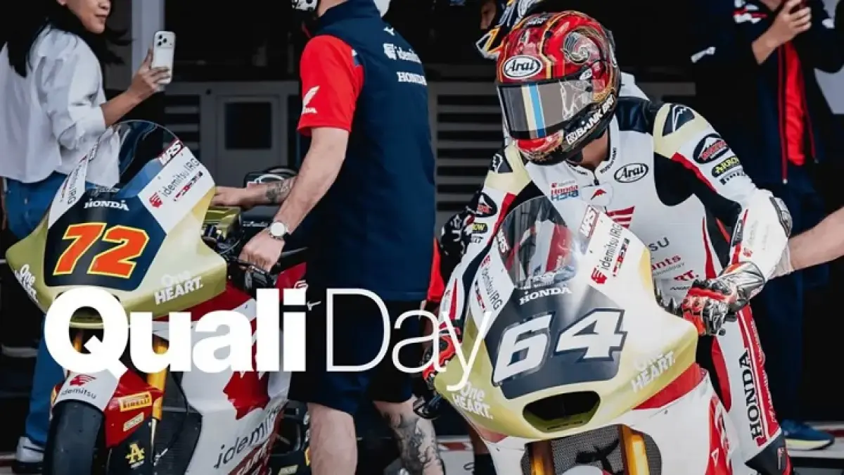 Veda Ega Pratama bersiap menjalani sesi Q2 Moto3 Le Mans 2026 usai tampil impresif pada sesi Practice di Sirkuit Le Mans, Prancis. (Dok. Honda) - 