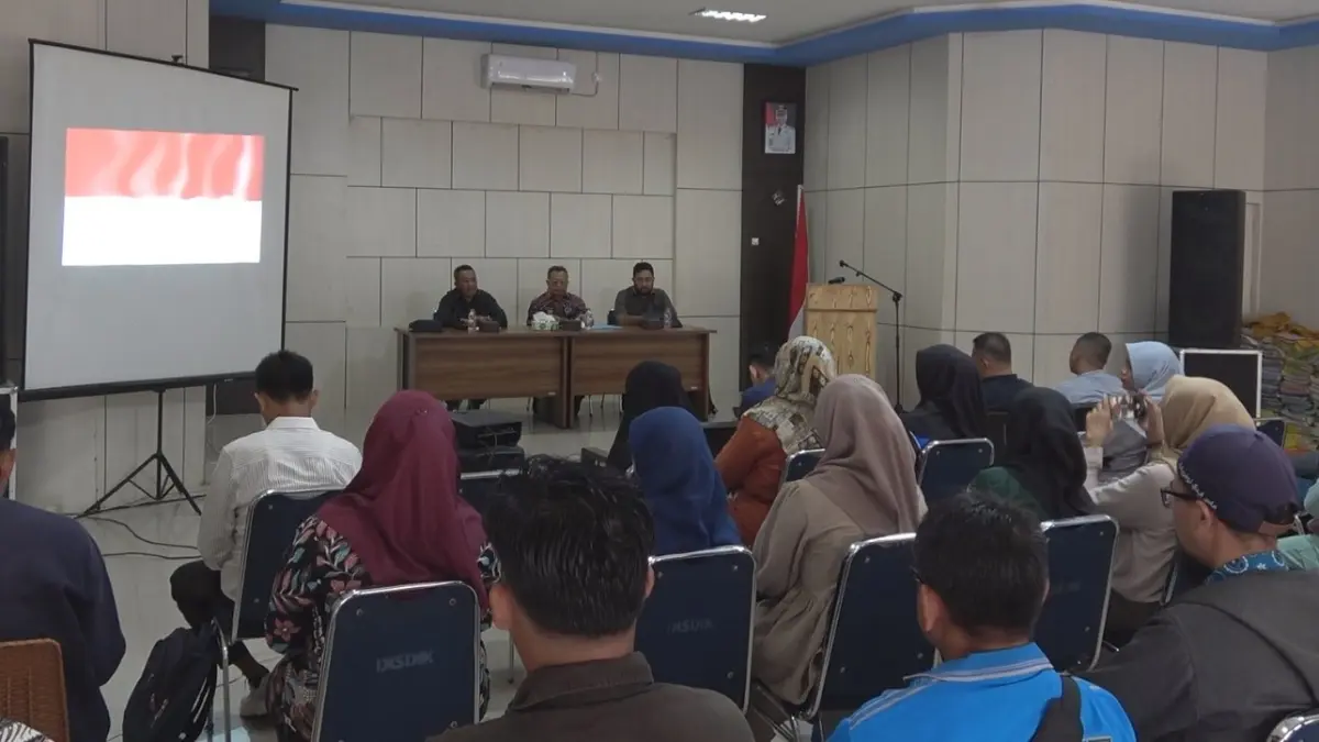 Disdik Inhil sosialisasikan Aplikasi Sistem Penerimaan Murid Baru untuk sekolah tingkat SMP sederajat di Aula Dinas Pendidikan Kabupaten Inhil, Jalan Veteran Tembilahan, Sabtu (9/5/2026). (Istimewa)