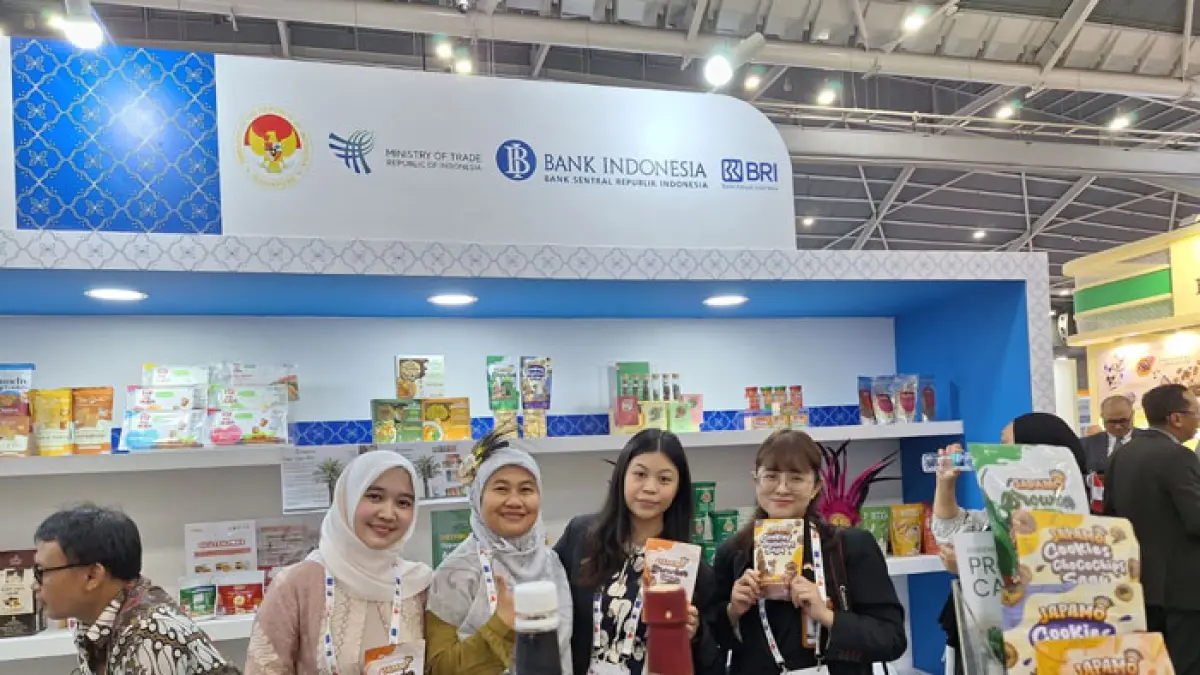 Produk-produk UMKM Japomo ditampilkan di ajang Food and Hospitality Asia (FHA) 2026 di Singapura pada 21-24 April 2026. (BRI untuk Riaupos.co)