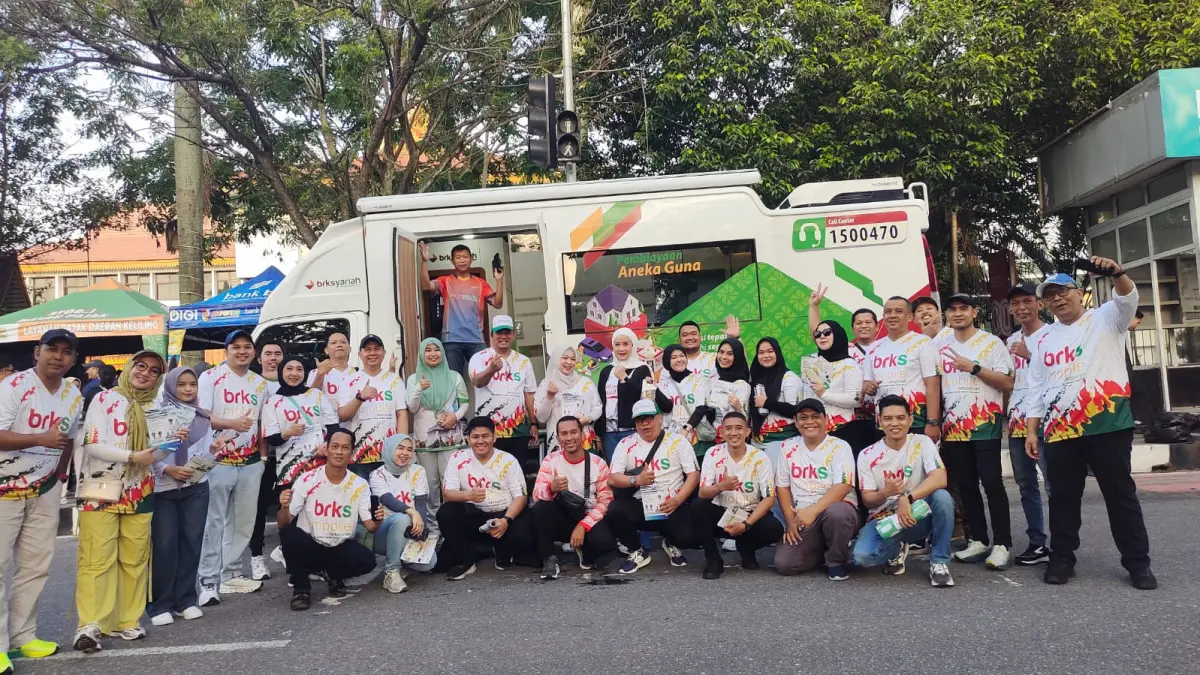 Kegiatan Car Free Day BRK Syariah bersama Samsat Pekanbaru Kota dan UPT I Badan Pendapatan Daerah (Bapenda) Kota Pekanbaru yang digelar pada Minggu (10/5/2026).
