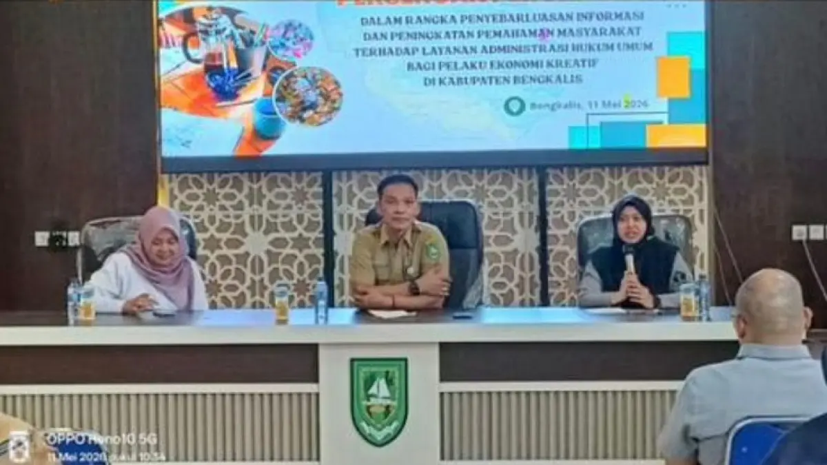 Kegiatan sosialisasi perseroan perorangan di Bengkalis, Senin (11/5/2026). (Kanwil Kemenkum Riau)