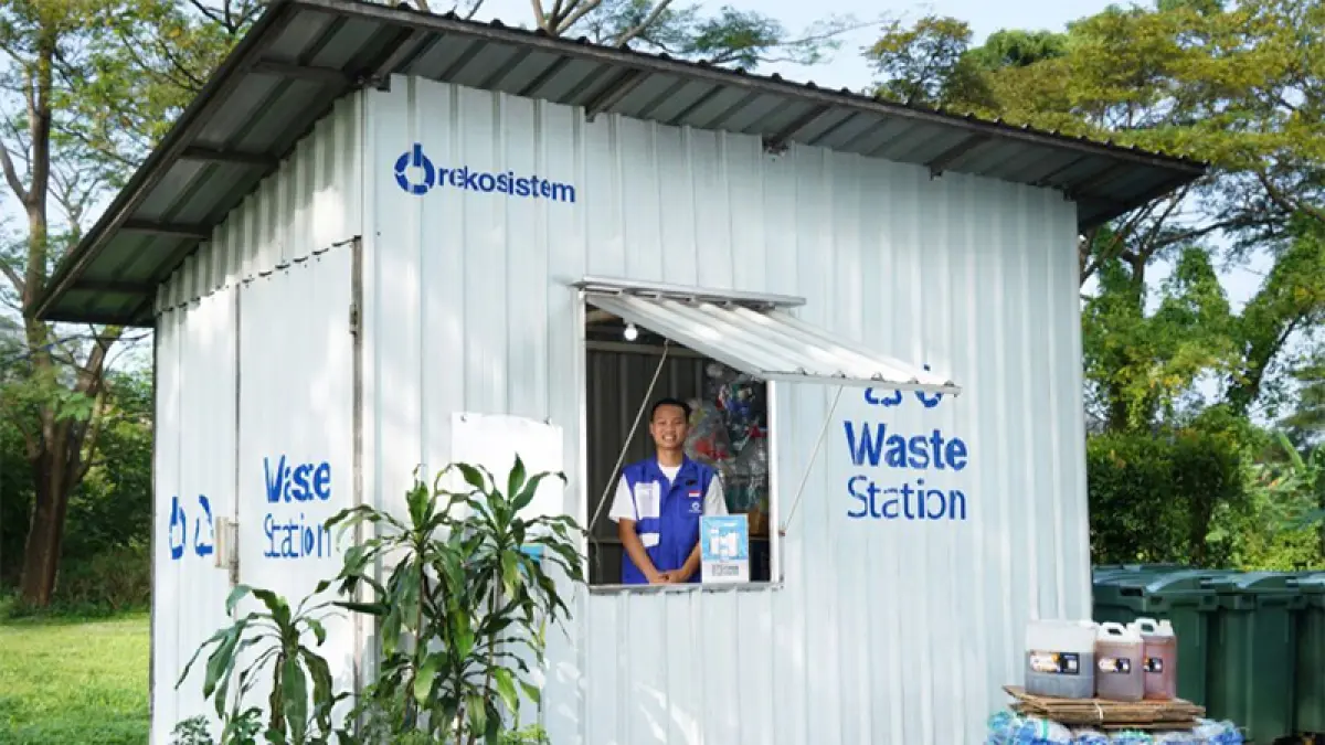 Desain waste station tempat penerimaan dan penukaran sampah menjadi uang. (Dok Riaupos.co)

