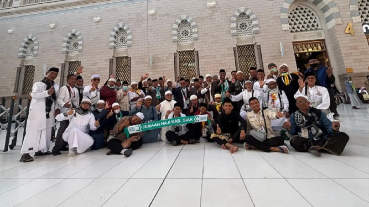 Seluruh jemaah haji Provinsi Riau yang tergabung dalam gelombang pertama secara bertahap telah meninggalkan Kota Madinah menuju Kota Makkah. (Istimewa)