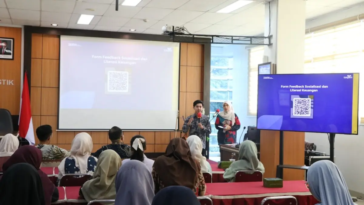 Suasana kegiatan edukasi literasi keuangan bagi ASN yang ditaja  di BPS Provinsi Riau, Kamis (7/5/2026). TASPEN untuk Riau Pos
