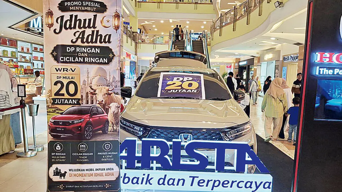  Honda Arista Sudirman memamerkan Honda WR-V dalam exhibition di Mal SKA Pekanbaru, Kamis (14/5/2026). (Prapti Dwi Lestari)