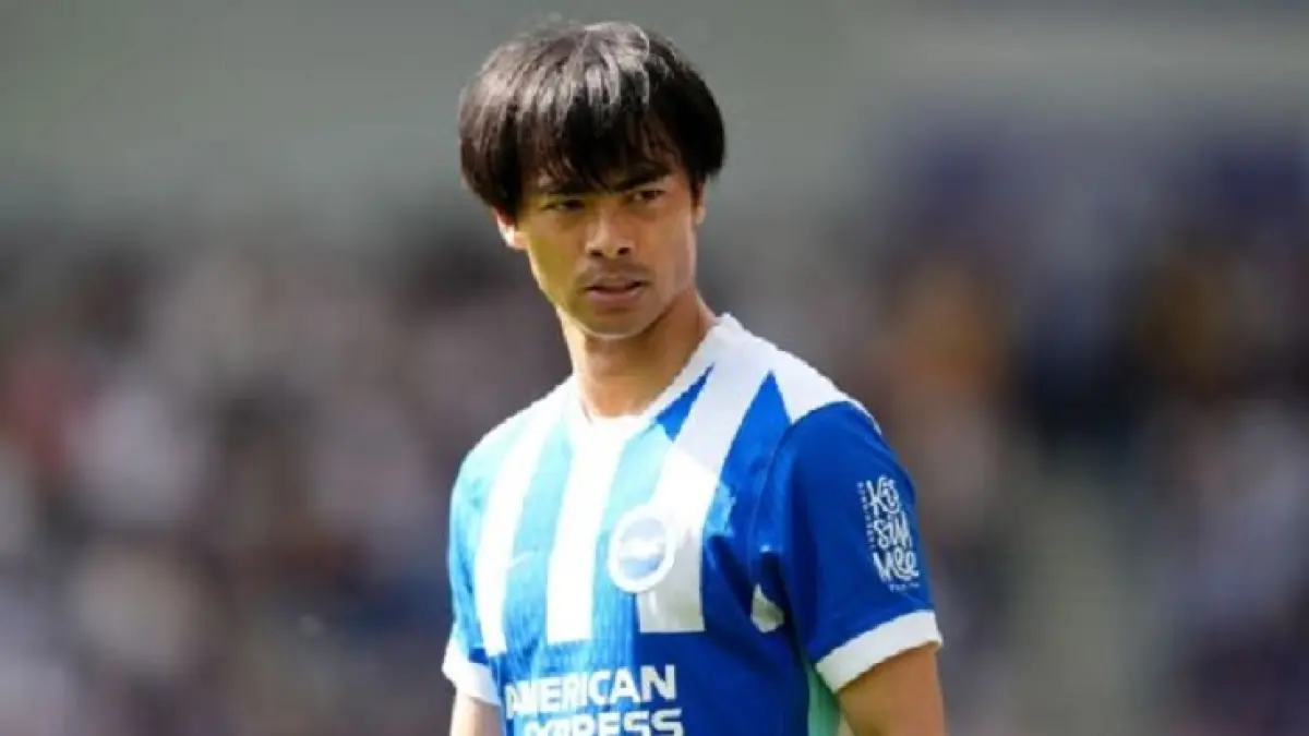 Kaoru Mitoma absen dari skuad Jepang untuk Piala Dunia 2026 karena cedera. (John Walton/PA Images via Getty Images)