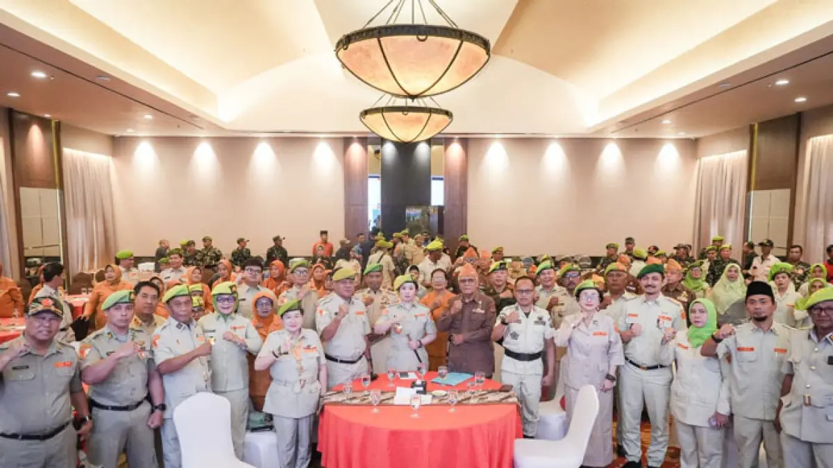 Bupati Kuansing H Suhardiman Amby usai terpilih sebagai Ketua PPM Riau bersama pengurus PPM Riau lainnya, Sabtu (17/5/2026).(Istimewa)