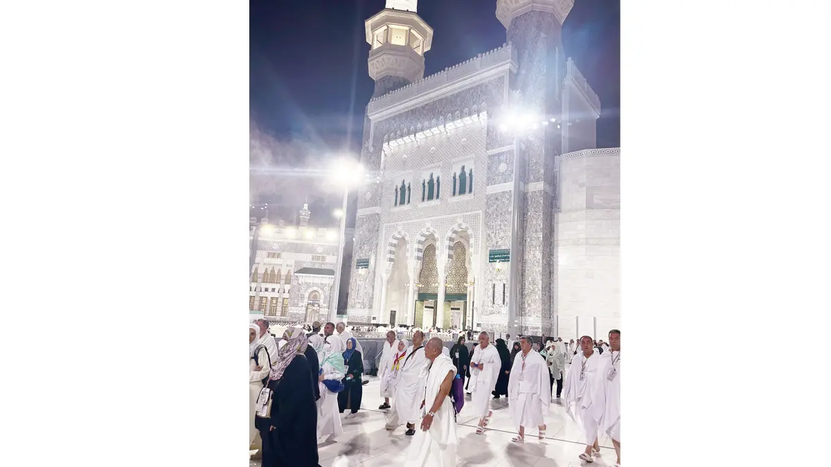 Jemaah calon haji Riau usai menjalani serangkaian ibadah di Makkah, Ahad (17/5/2026). (MARRIO KIZAS)