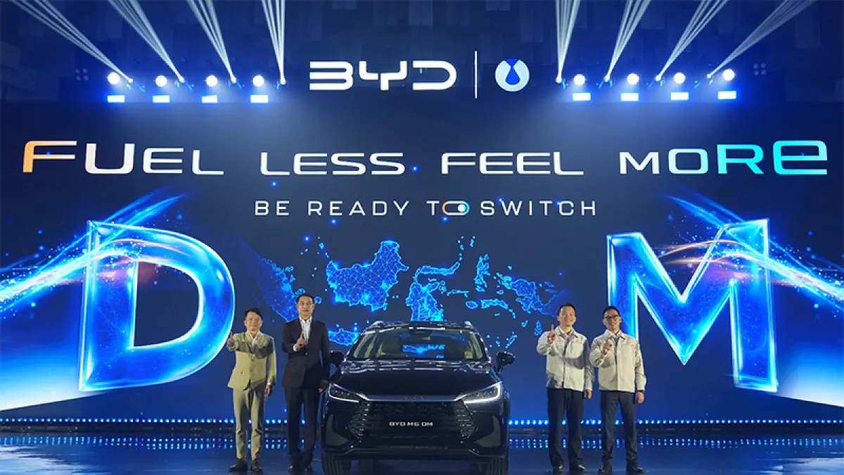 Peluncuran BYD M6 Dual Mode (DM) Technology di Indonesia di CBD PIK 2, pada Senin (18/5/2026). (ISTIMEWA)
