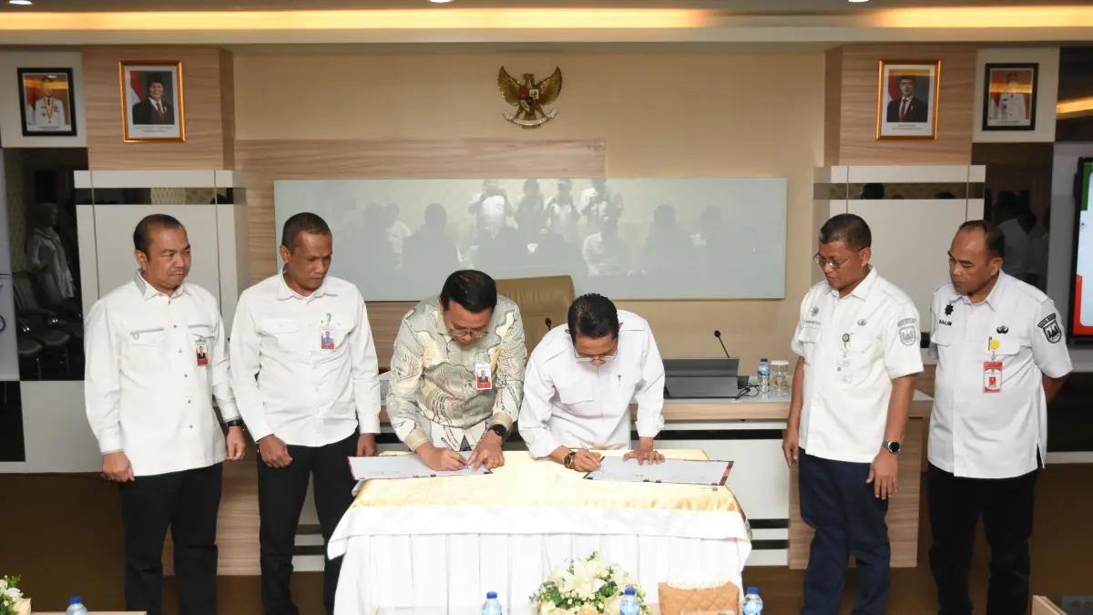 Penandatanganan kesepakatan bersama BRK Syariah Batam dengan Pemko Batam yang dilaksanakan pada Selasa (19/5/2026) di Kantor Wali Kota Batam.&nbsp;