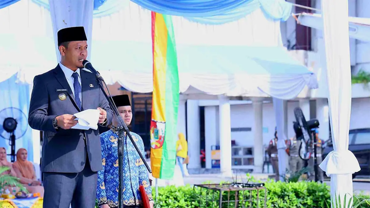 Wako Agung sampaikan pidato di Harkitnas. (Istimewa)