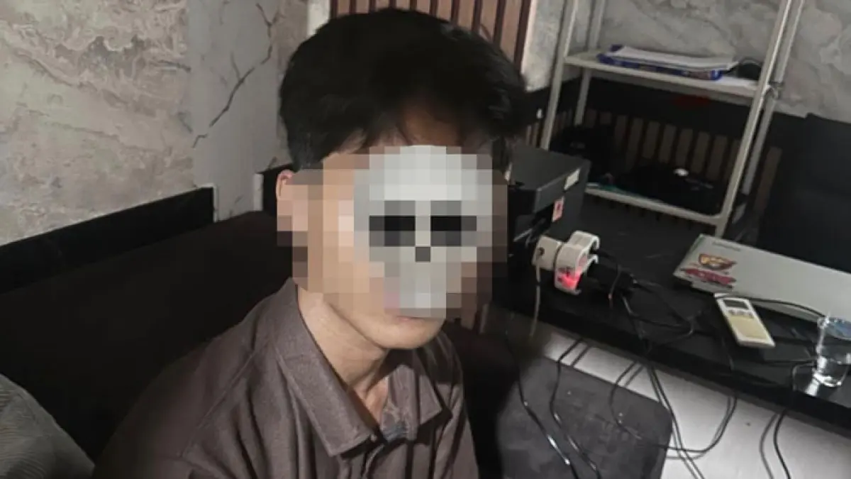Pria berinisial A, warga Tulung Selapan, Kabupaten Ogan Komering Ilir, Sumatera Selatan, berhasil diamankan Satreskrim Polresta Pekanbaru. (Satreskrim Polresta Pekanbaru untuk Riaupos.co)
