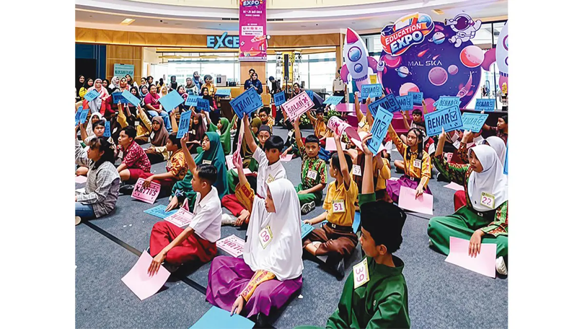 Peserta didik antusias mengikuti lomba dalam iven Education Expo yang digelar Mal SKA Pekanbaru, Sabtu (23/5/2026). Iven ini berlangsung 20-24 Mei 2026. (mal ska pekanbaru untuk riau pos)
