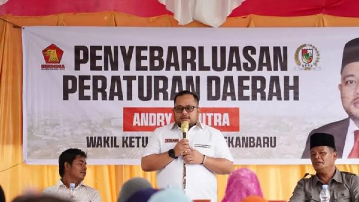  Wakil Ketua DPRD Kota Pekanbaru Andry Saputra melaksanakan sosialisasi Perda P4GN belum lama ini, (Humas DPRD Kota Pekanbaru)