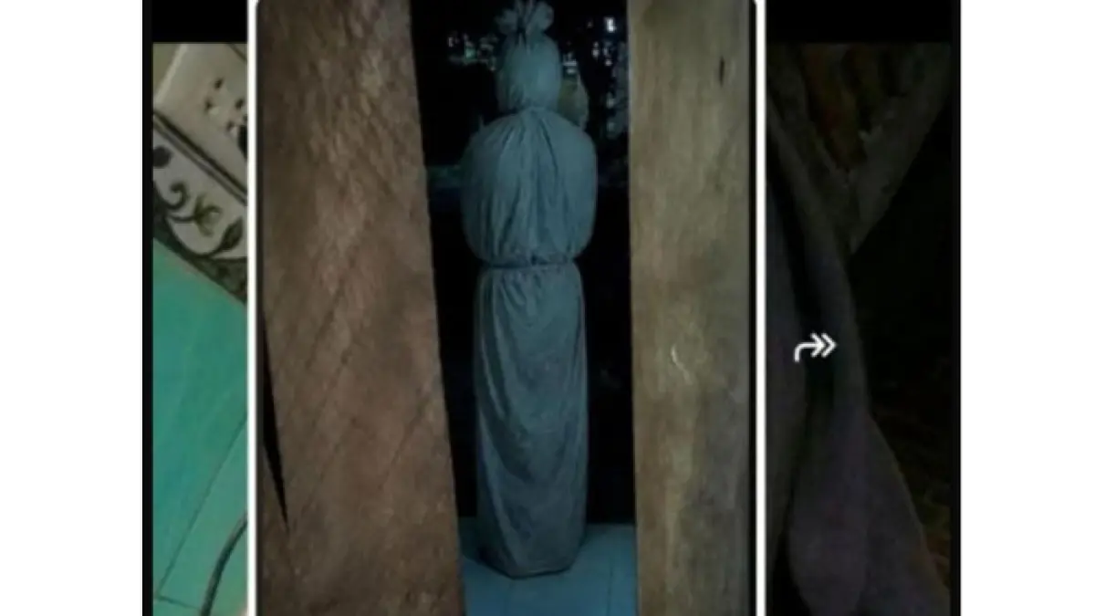 Tangkapan layar pesan berantai soal pocong di Pelalawan. (Istimewa)