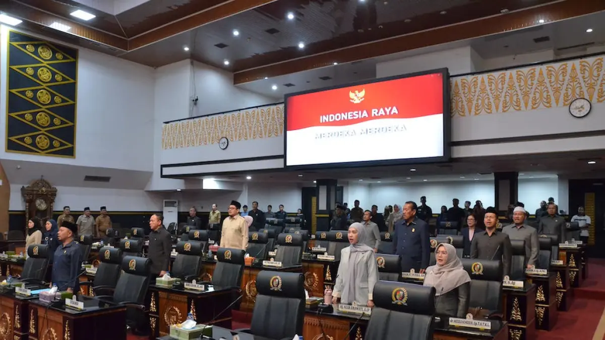 Rapat paripurna laporan reses DPRD Kota Pekanbaru Senin (25/5/2026).