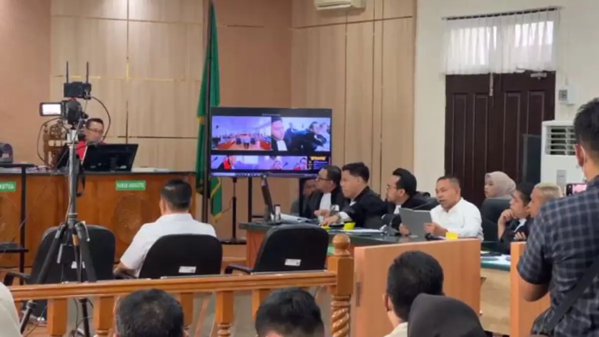 Sidang Abdul Wahid di Pengadilan Tipikor Pekanbaru, Rabu (3/6/2026). (Istimewa)