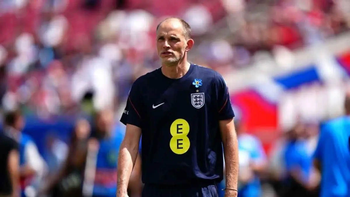 Thomas Tuchel tidak senang dengan kondisi lapangan di Stadion Raymond James. (Bradley Collyer/PA Images via Getty Images)