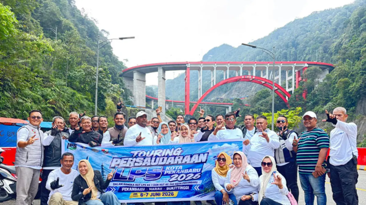 Touring Persaudaraan dalam rangka memeriahkan HUT ke-1 LPS dan Hari Jadi ke-242 Kota Pekanbaru, 6-7 Juni. (Istimewa)
