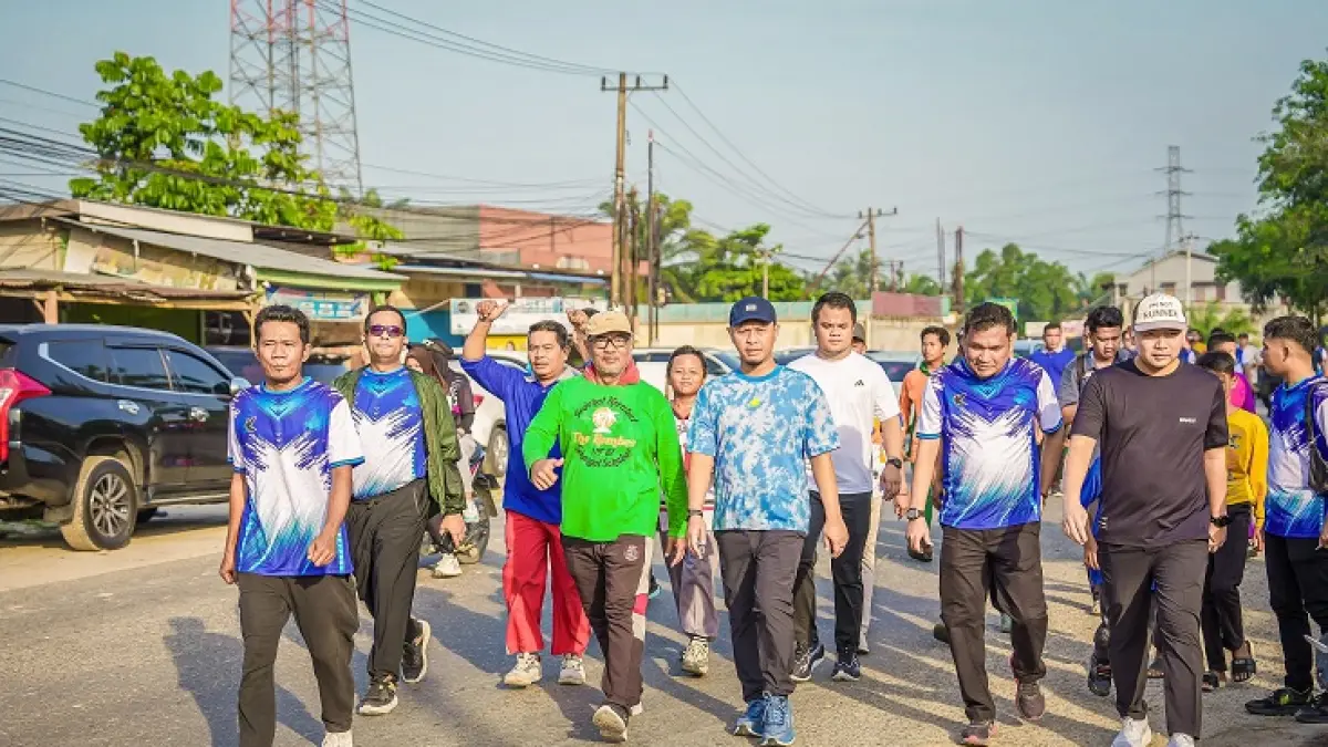 Wako Pekanbaru Agung Nugroho bersama Ribuan Warga Kulim, Ahad (7/6/2026) turut memeriahkan HUT ke 242 Kota Pekanbaru. (ISTIMEWA)
