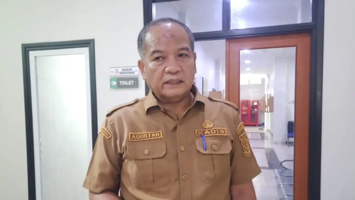 Kepala Dinas Sosial Kabupaten Kampar Agustar. (Kamaruddin/Riaupos.co)
